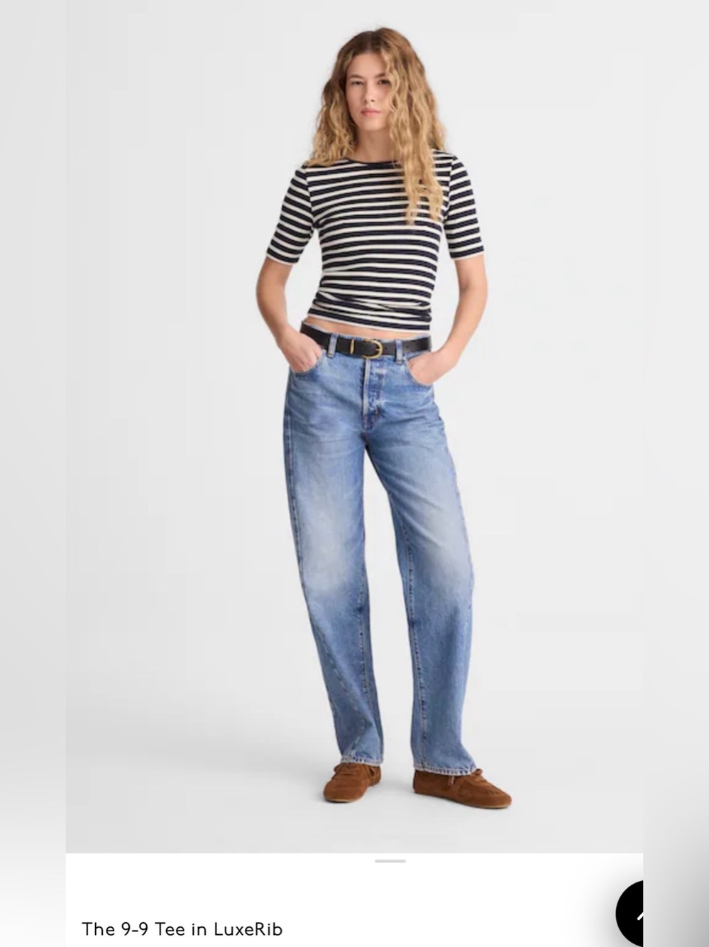Madewell Striped 9-9 Tee in LuxRib